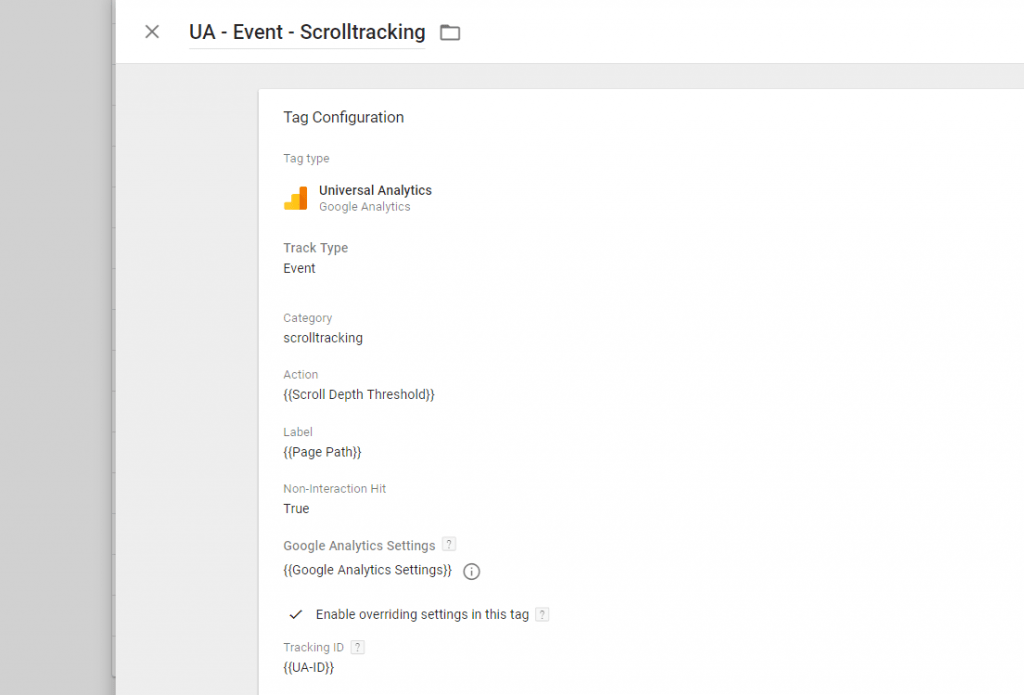 GTM Scroll Tracking Tag anlegen