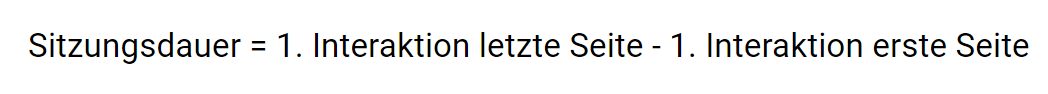 Berechnung Sitzungsdauer in GA