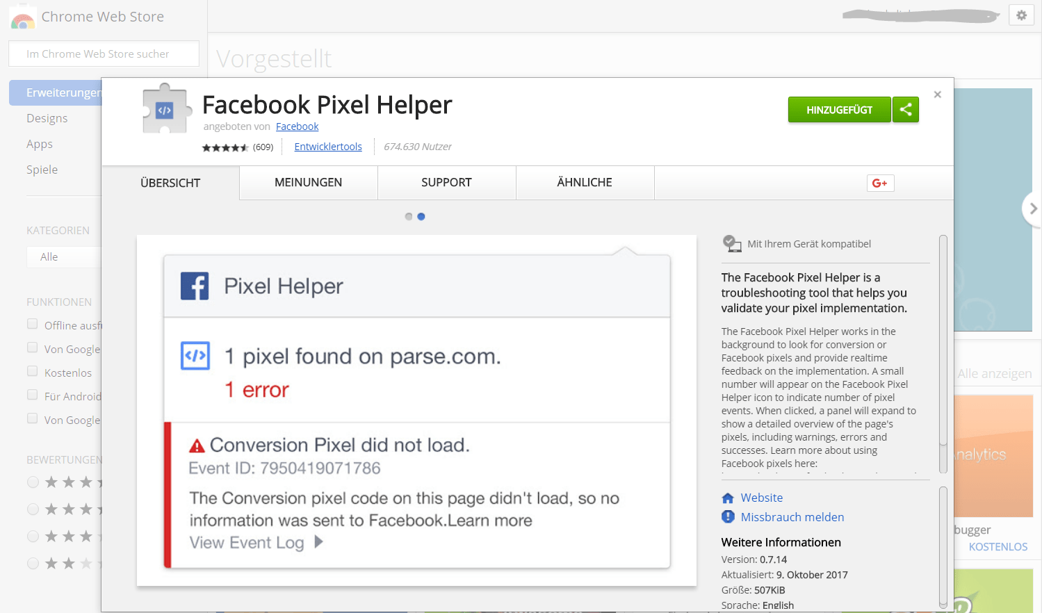 Facebook Pixel Helper
