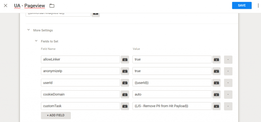 GTM Pageview Tag mit Custom Task