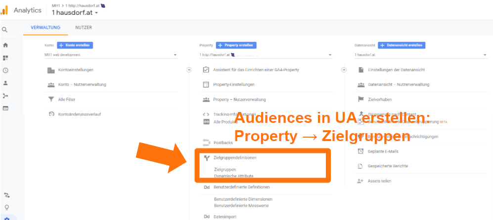 Audiences in Universal Analytics erstellen