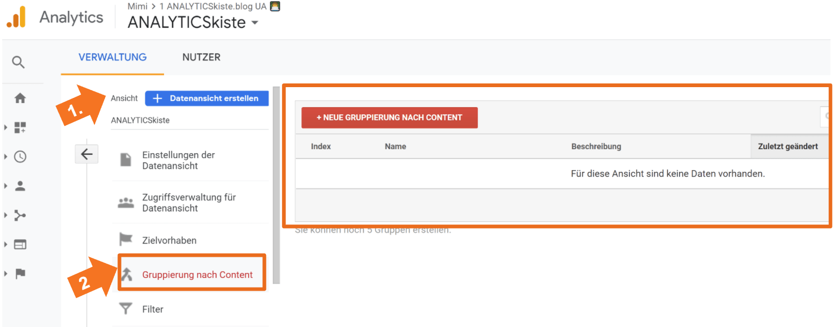 Content Grouping in Unviersal Analytics