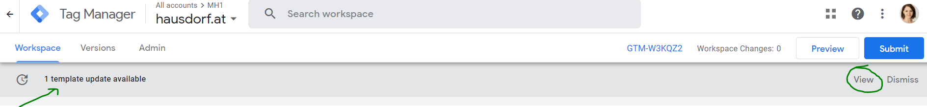 Cookiebot Template Update im GTM