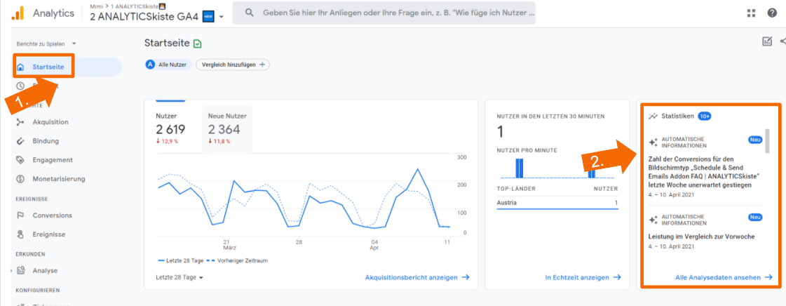 Custom Alert Setup in Google Analytics 4