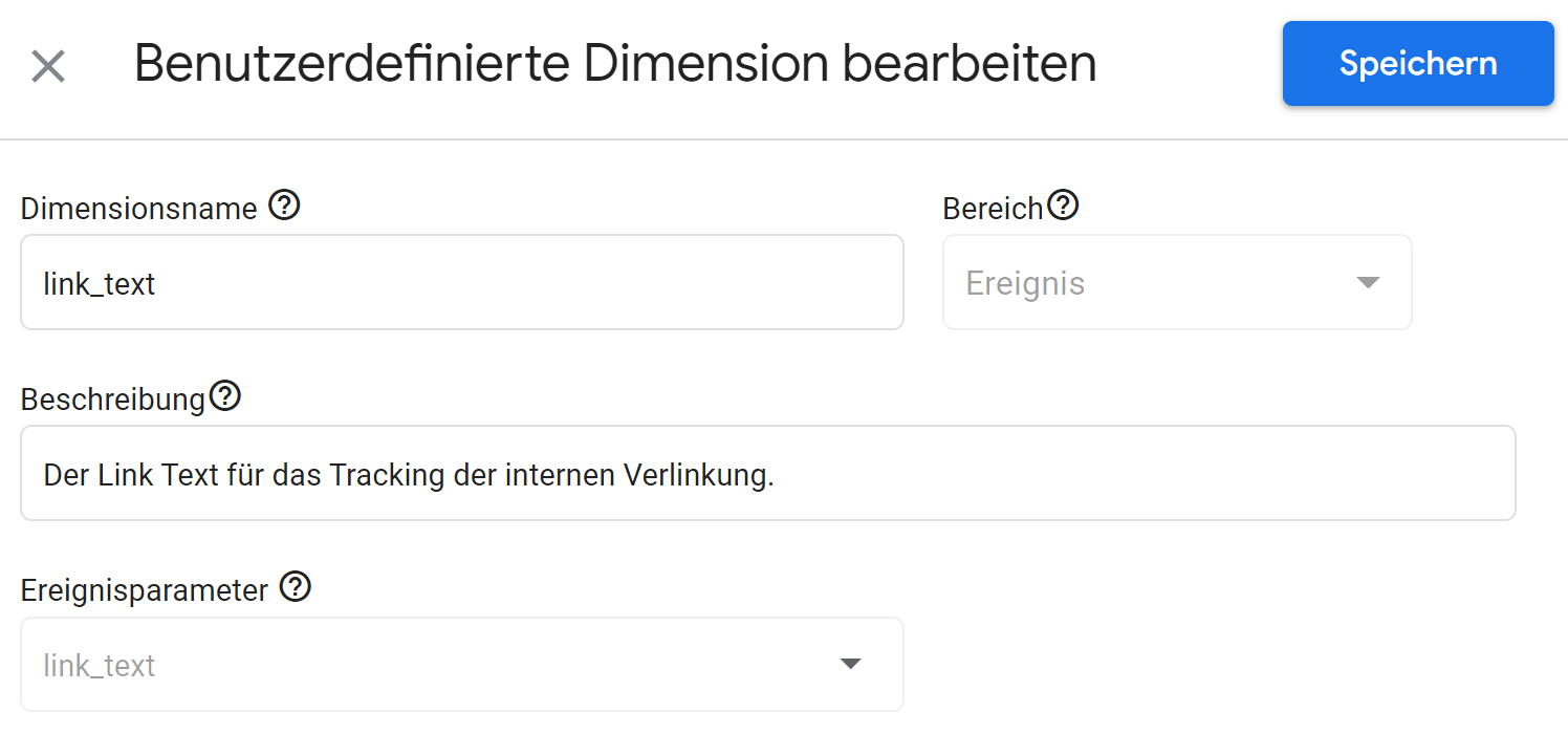 Custom Dimension Setup Click Text in GA4