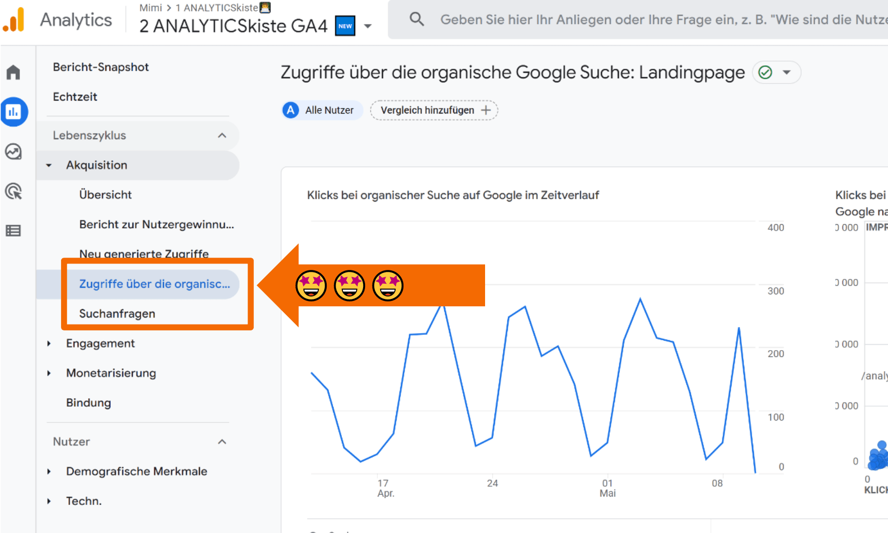 GA4 Berichtsnavigation für SEO anpassen