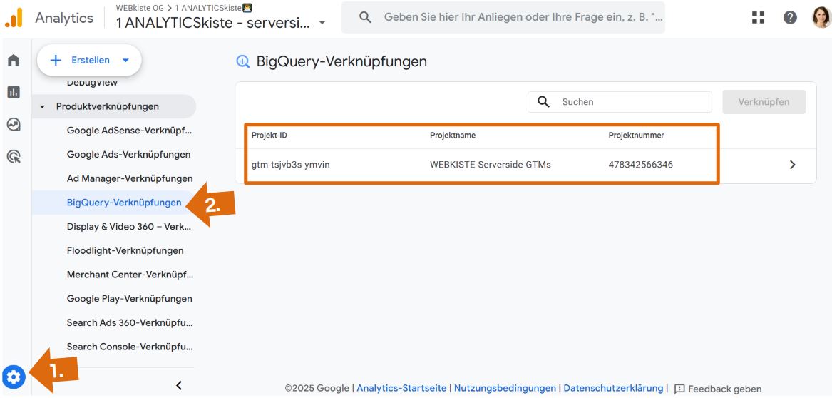 GA4 BigQuery Verknüpfung