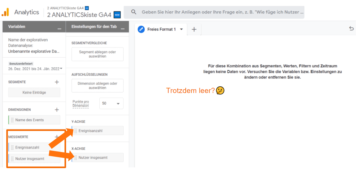 GA4 Custom Metrics anwenden
