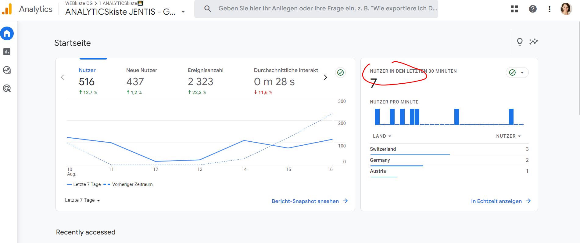 GA4 Daten mit JENTIS-Setup