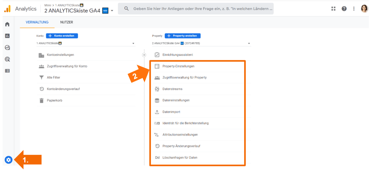 GA4 Property Settings