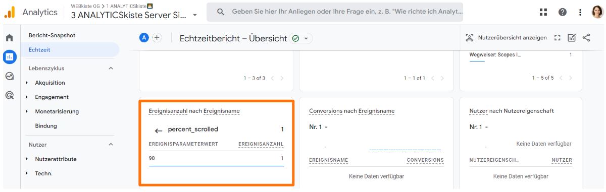 GA4 automatisches Scrollevent