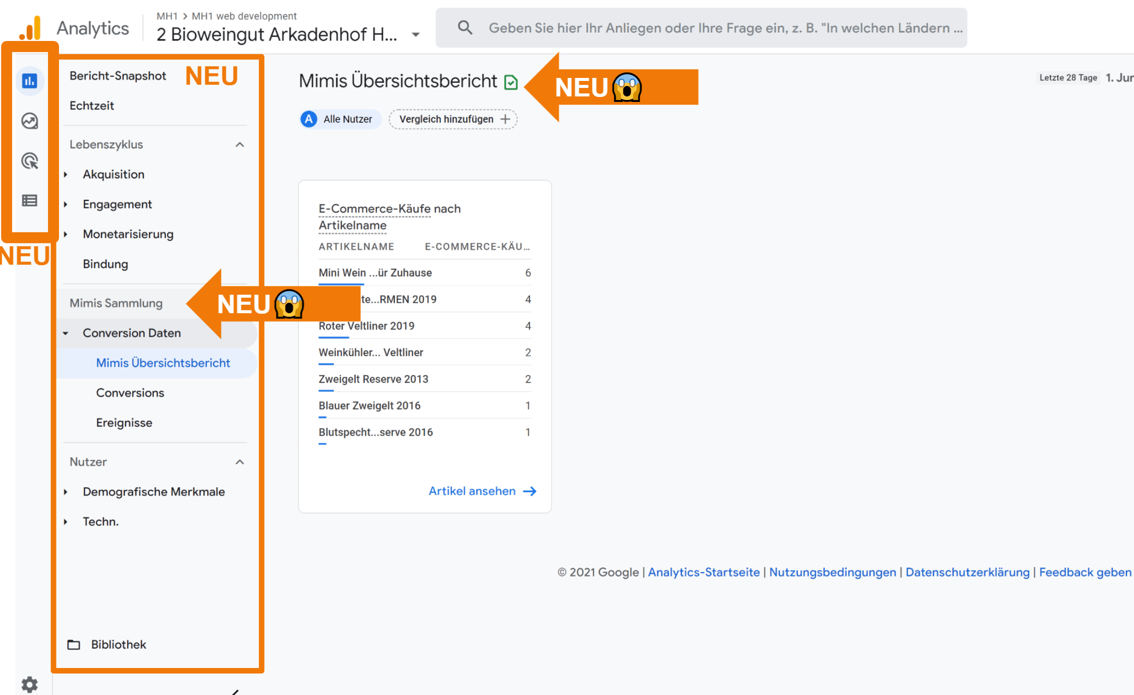 Google Analytics 4 Berichtsnavigation NEU
