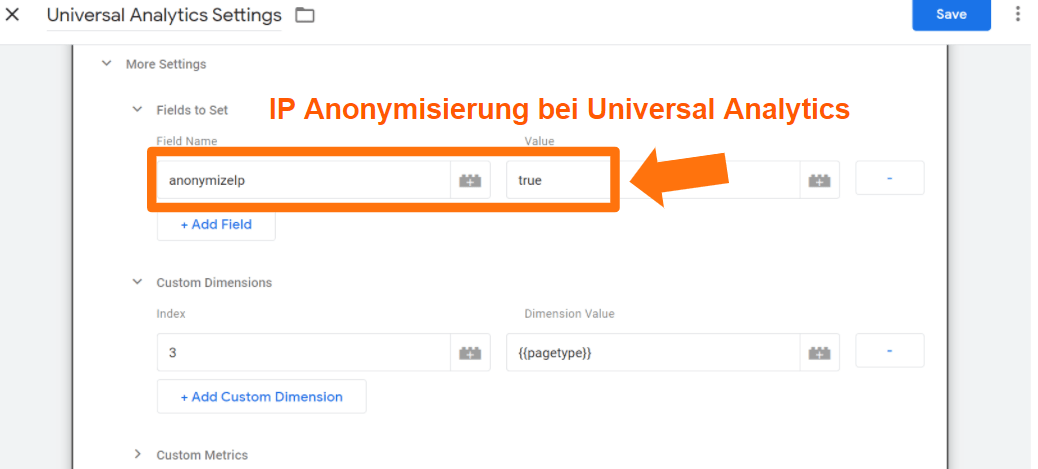 IP Anonymisierung im GTM bei Universal Analytics