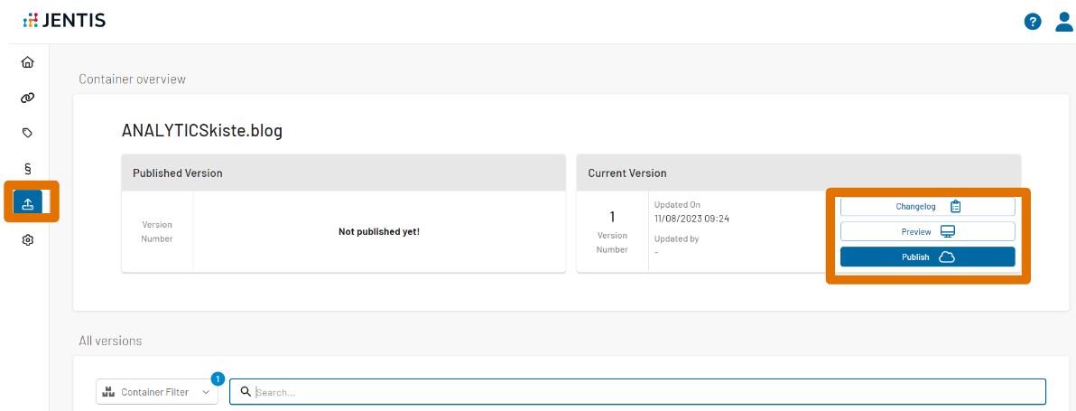 Neue Version im JTM publishen