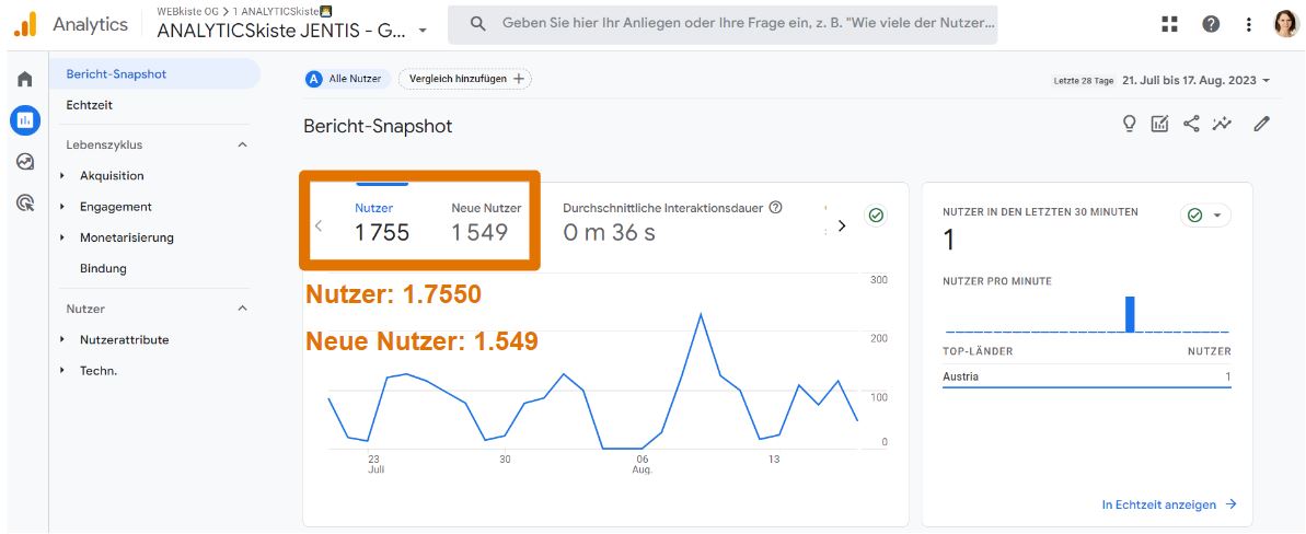 Serverseitiges Tracking Nutzer und Neue Nutzer