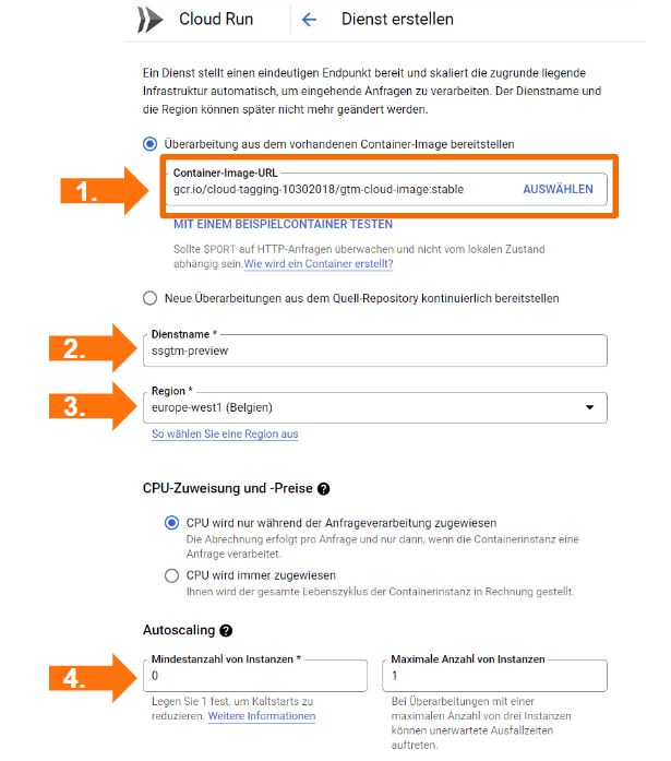 Setup Google Cloud Run Preview Server