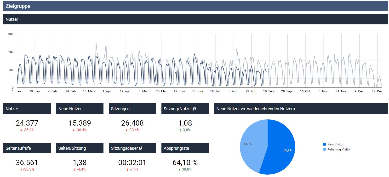 UA-Export Zielgruppenbericht