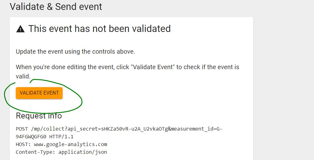 Validate Measurement Protocol Request